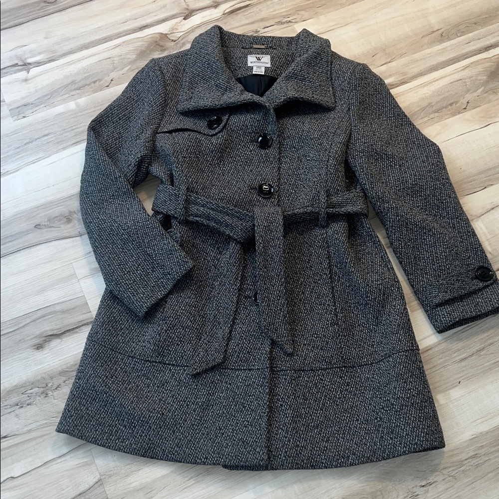 Worthington Charcoal Belted Trench Coat